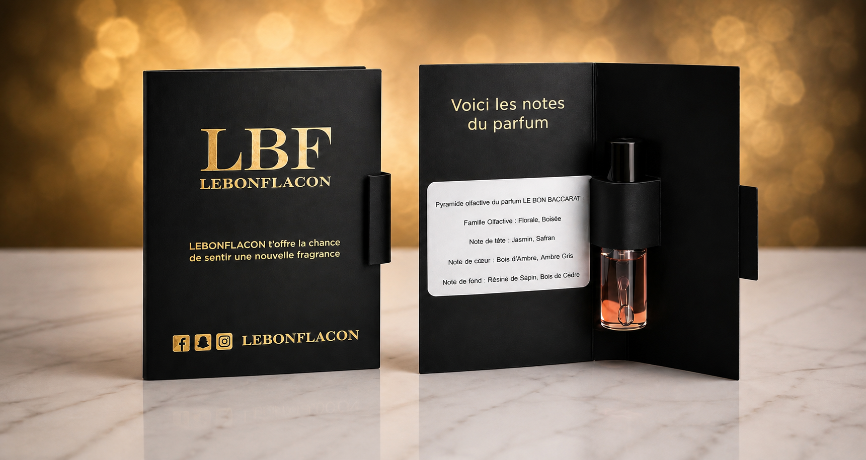 2 échantillons offerts par parfum acheté : sentir avant de choisir